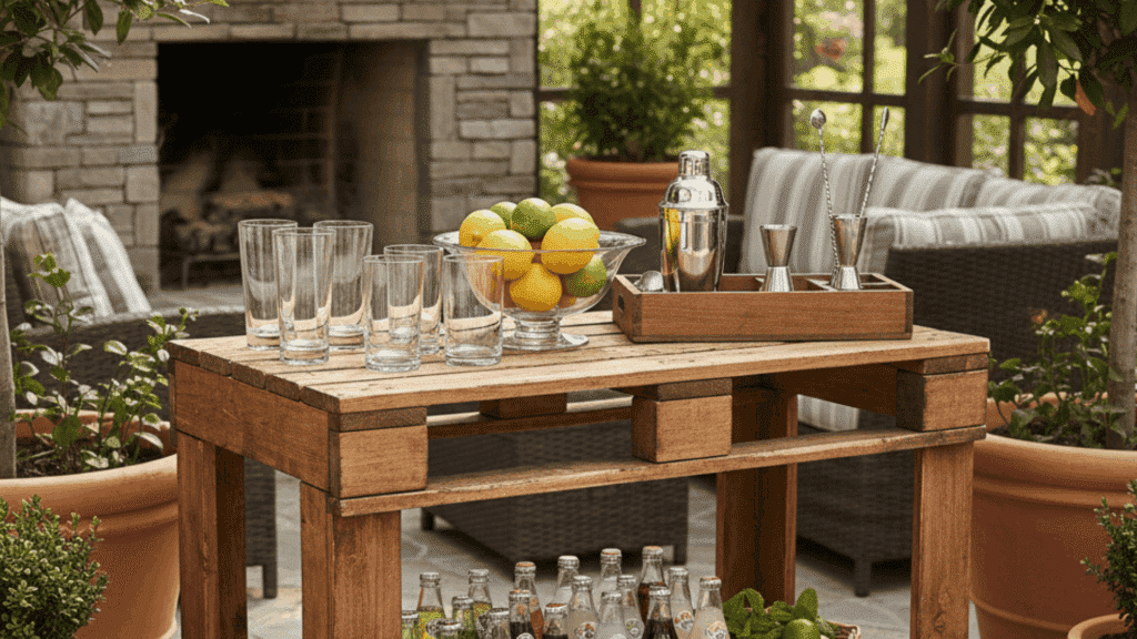 wooden pallet bar