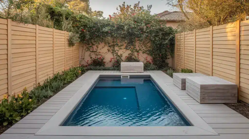 corner pool placement