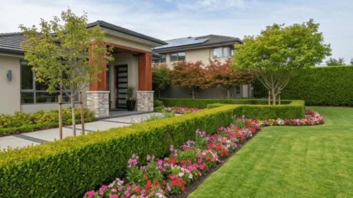 Home with vibrant landscaping