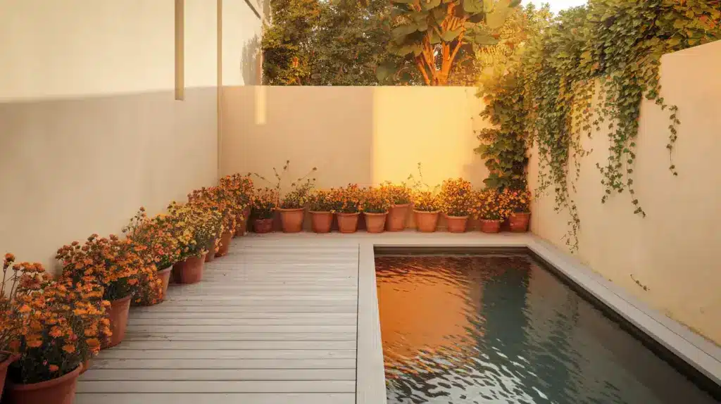 narrow decking layout