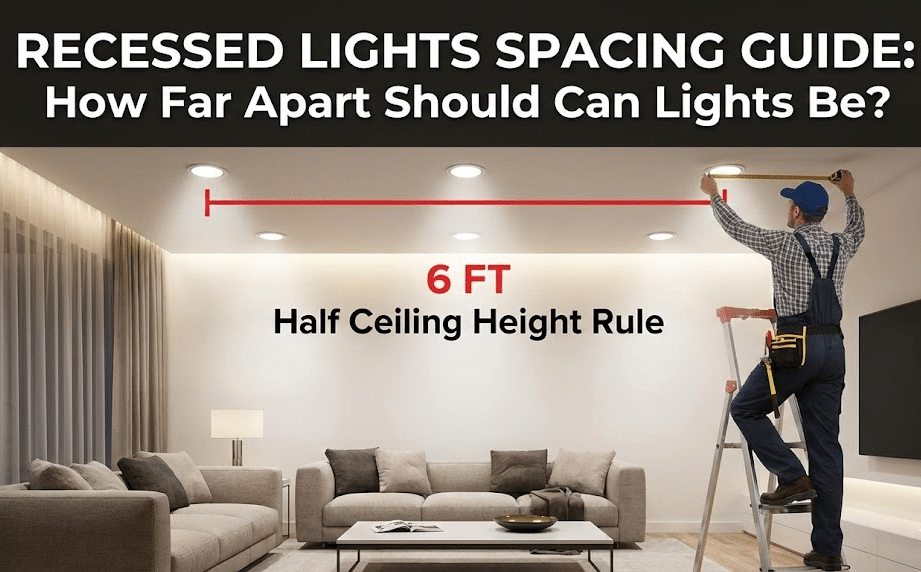 Recessed Lights Spacing Guide: How Far Apart Should Can Lights Be?