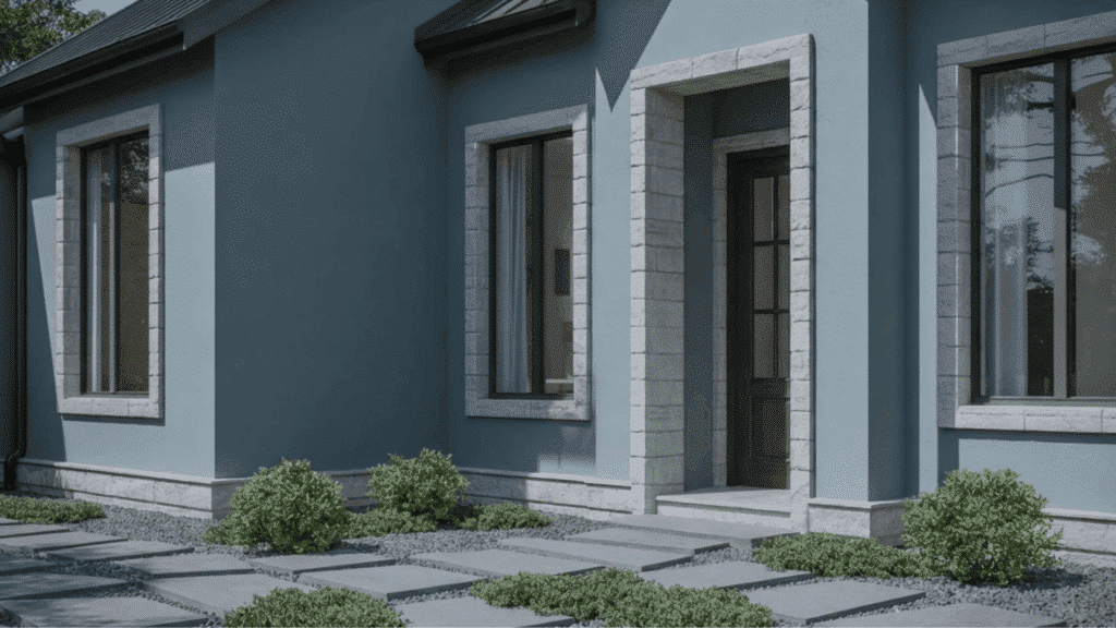 aleutian gray on exterior walls of a house