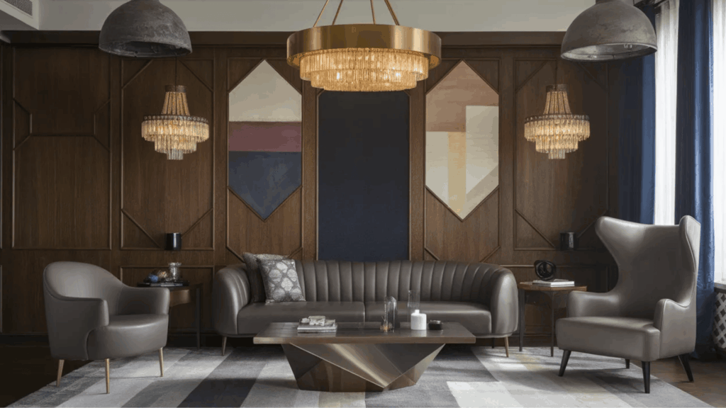 bold wall art incorporated in room