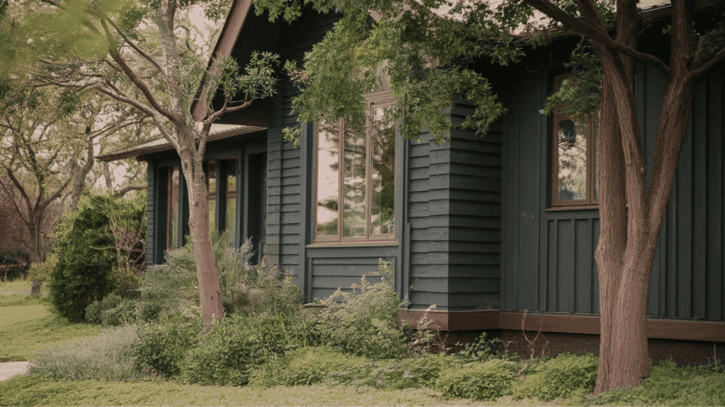 shade grown ny sherwin-williams on exterior of house