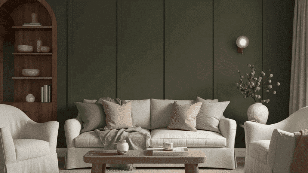 shade grown on walls of living room