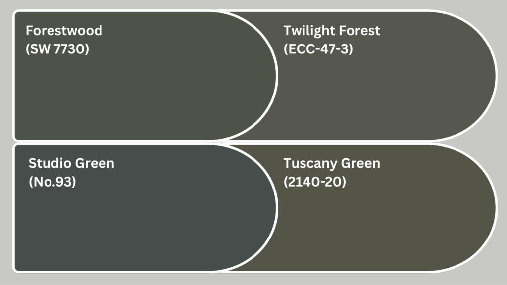 shade grown similar colors