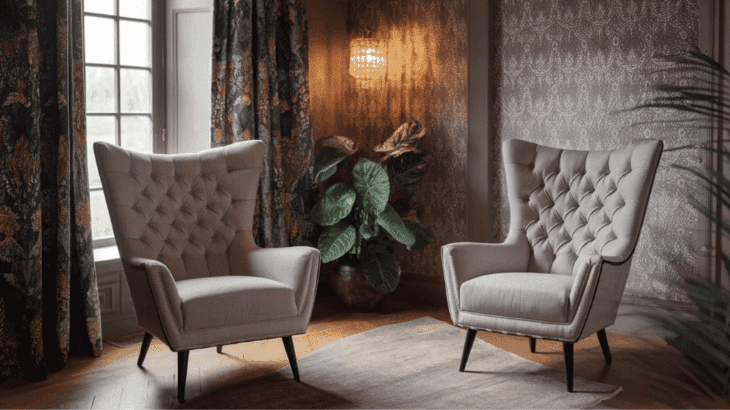 updated classic chairs in a victorian style sitting