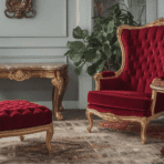 victorian theme decor and furniture with planters
